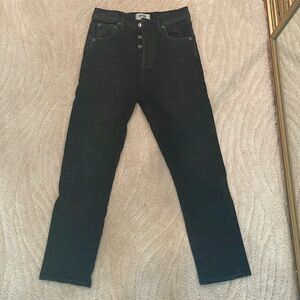 Agolde Riley High Rise Straight Crop Jeans